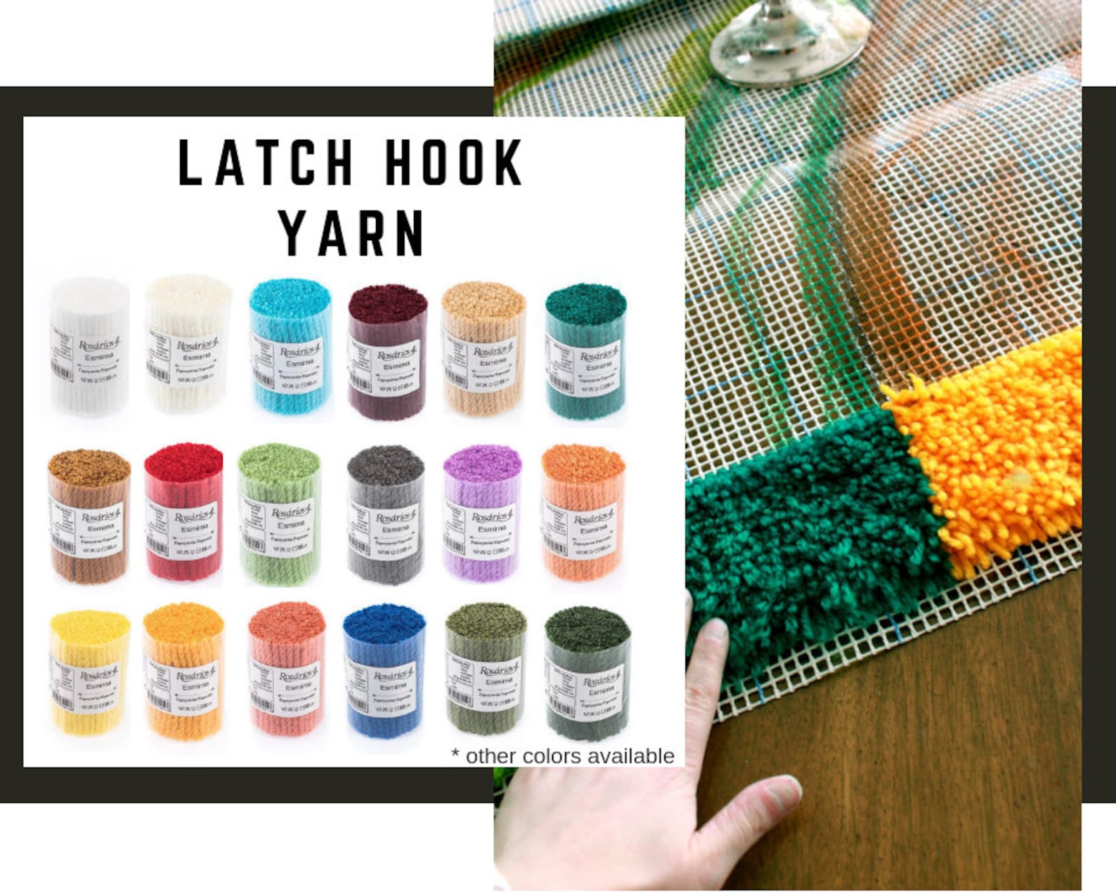 5 Bundle Latch Hook Yarn Rug Hooking Yarn 5 X 25g Pre Cut Etsy