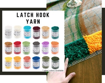 Latch Hook Yarn 25g - Rug Hooking Yarn 160 strands pouches - Pre Cut Knotted Yarn Wool - Rugs Pillows Canvas Latch Loop wool Pre-Cut