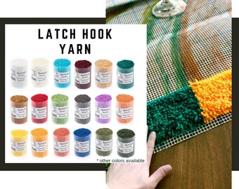 Knüpfteppich Garn | Vorgeschnittenes Wollgarn | Acryl Teppich Herstellung Garn | Latch Hooking Wolle Zubehör | Vintage Teppich Stickgarn 10 x 25g