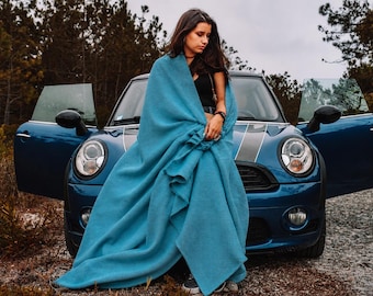 Throw Blanket Recycled Cotton | Large Sofa & Bed Cover | Eco Friendly 130×220cm | Soft Durable Home Decor | Multiple Colour Options