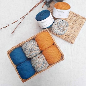 Set of 6x Hand Knitting 4ply Sock Yarn - 50g Ball - 70 Merino Wool 30 Polyamide - Machine Wash Yarn for Knit and Crochet