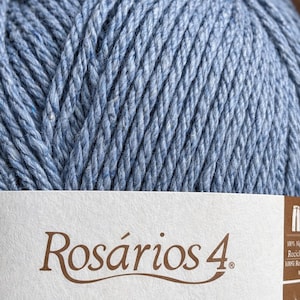 Recycled Cotton Yarn Aran Weight 100g – Eco Friendly Knitting & Crochet Yarn Ball – Reuse Yarn by Rosários 4 Portugal - 192m image 3