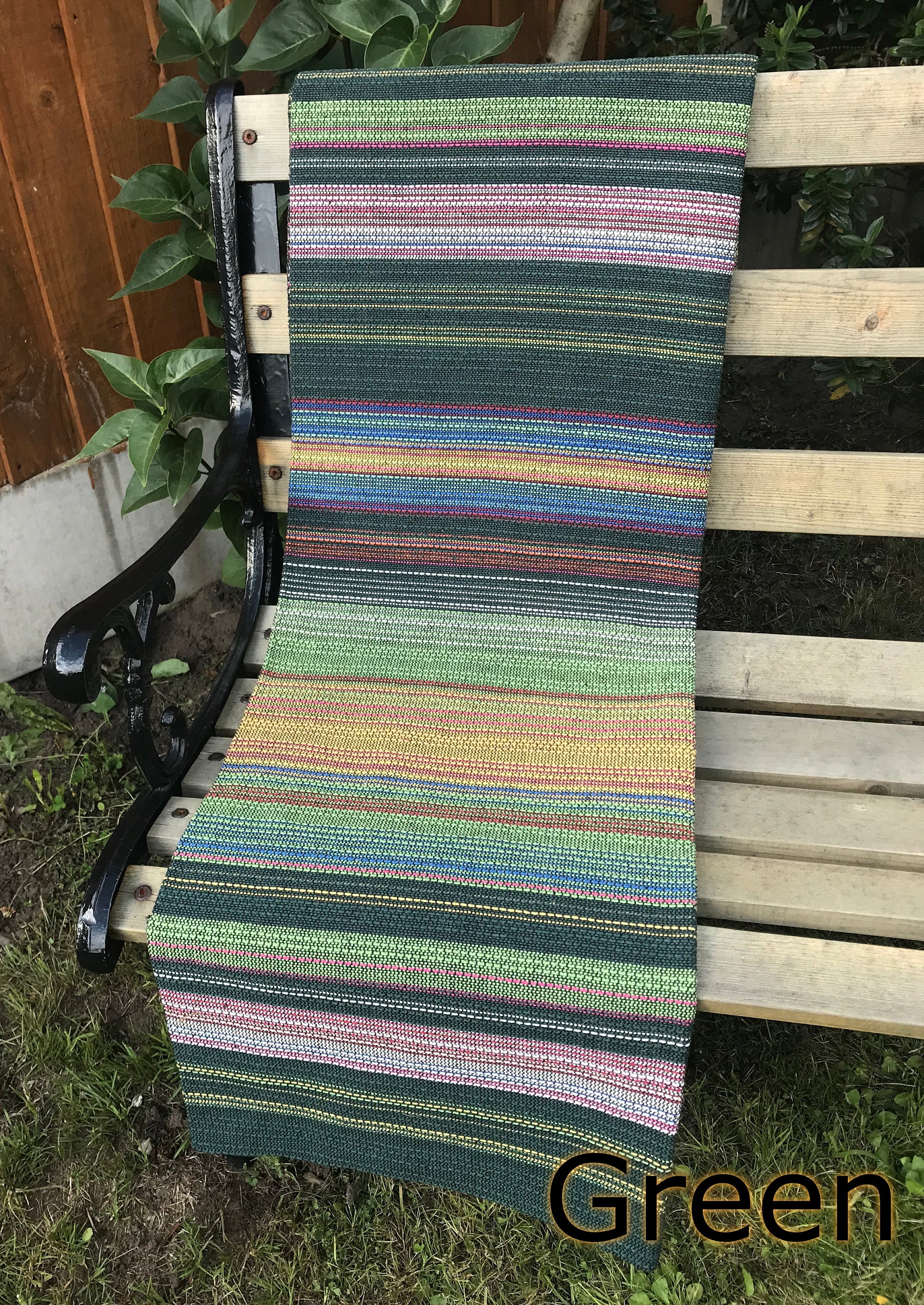 Recycled Cotton Throw Blanket | Durable Sofa Slip Cover |  Boho Bedspread Hand Woven | Sustainable Modern Traditional Home Decor