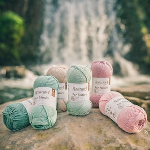 Knitting & Crochet DK Cotton Yarn - 50g Ball - 100% Organic Cotton GOTS certified- Amigurumi Cotton Yarn Double Knit