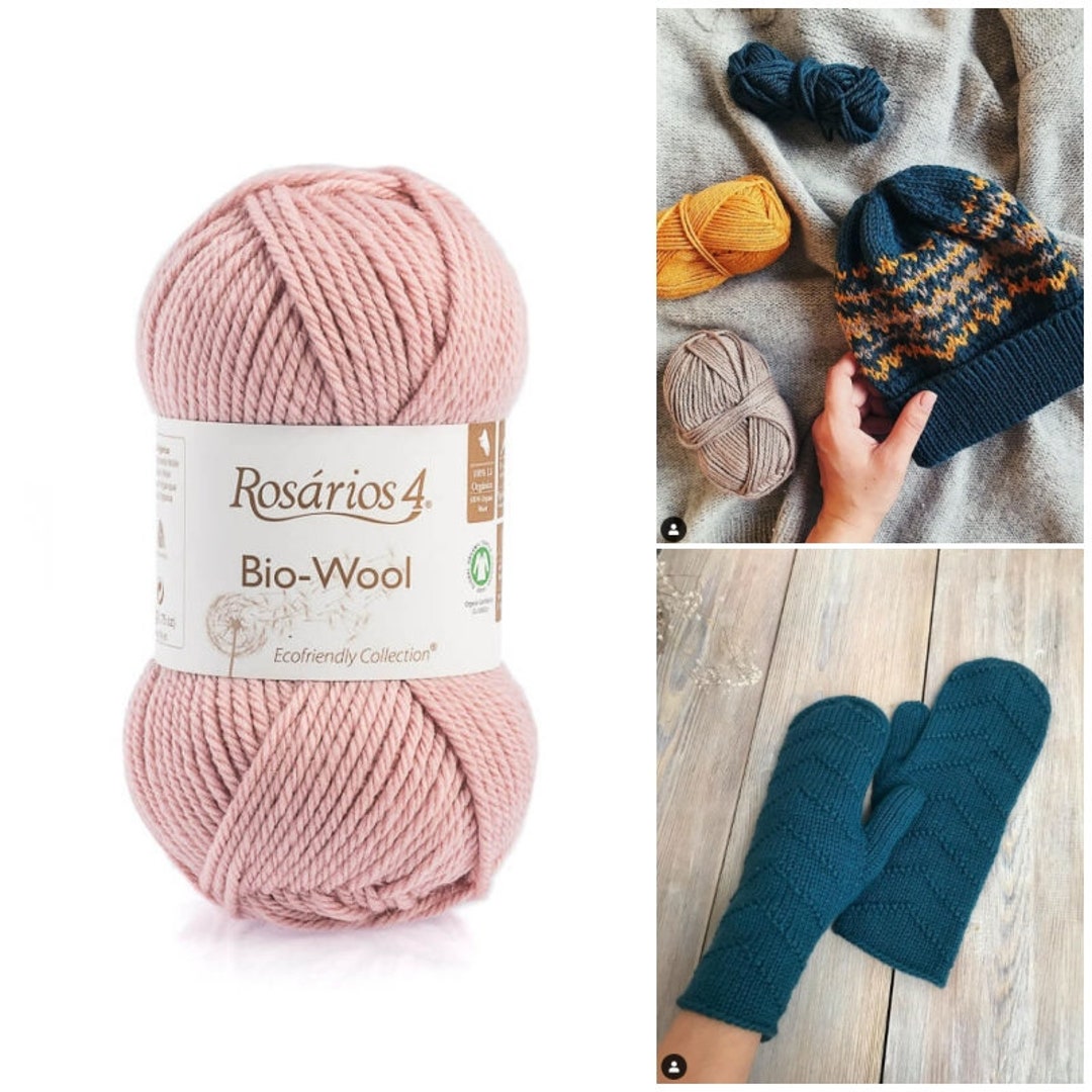 Knitting Wool 100 Organic Yarn Aran Quality Double Knit 50g 72m Ball GOTS Certified Spinning Without Chemicals Etsy