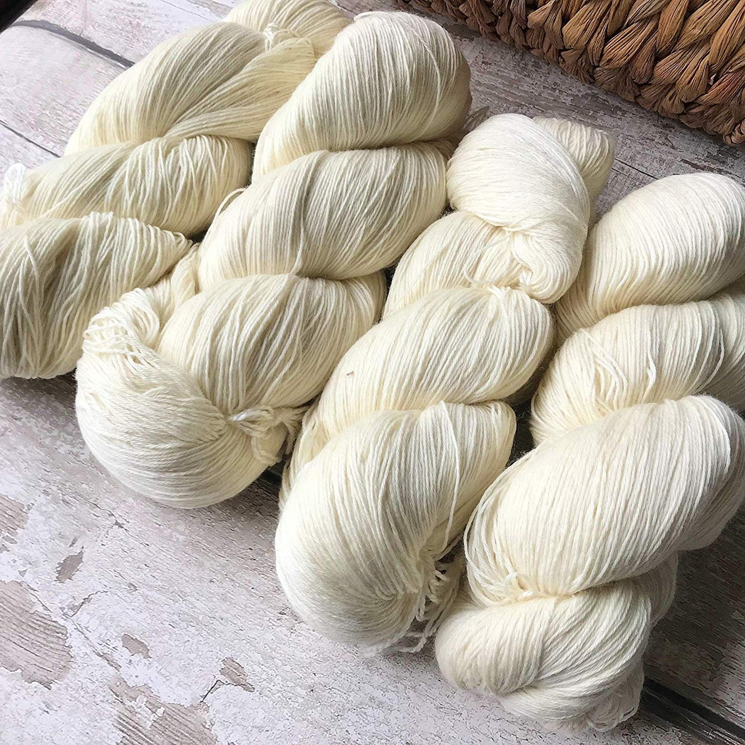 Undyed 100 Merino Wool Yarn Sock Yarn Raw White Wool Hanks Etsy UK