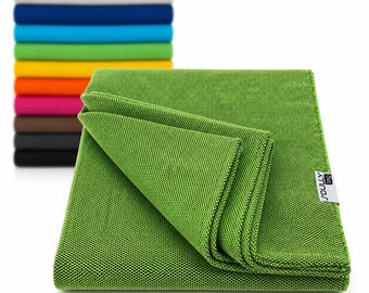 Green Recycled Cotton Throw Blanket | Large Bed Sofa Cover | Eco Friendly Home Decor | Soft Couch Blanket