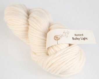 Undyed Merino Bulky Chunky Yarn Wool to Dye - Yarn for Dyeing  - Raw White Wool 100g Hanks - Hand Dyeing Bulky Wool