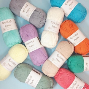 110g Knitting Cotton Yarn Ball DK Wight Vibrant Colour Smooth Yarn Crochet Machine Wash and Dry Double Knit Amigurumi Projects Rosarios 4
