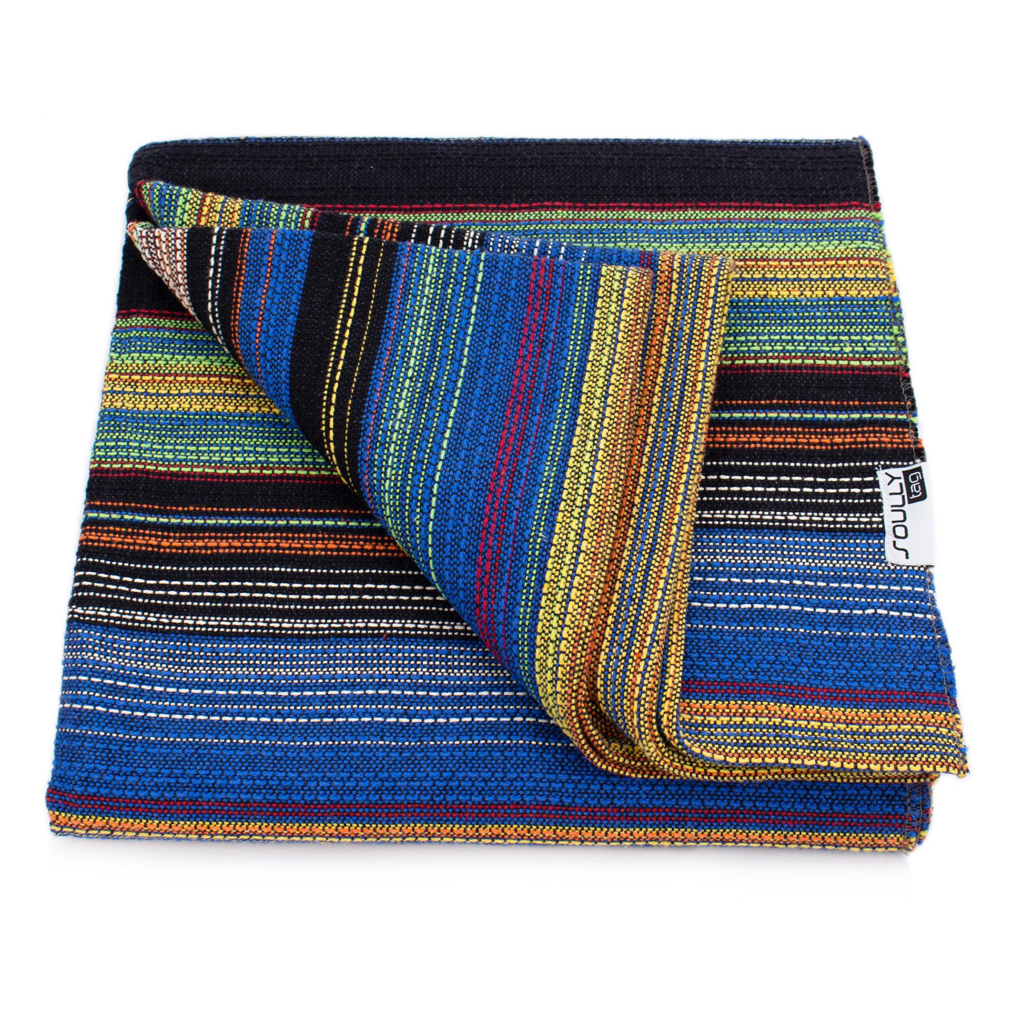 Recycled Cotton Throw Blanket | Durable Sofa Slip Cover |  Boho Bedspread Hand Woven | Sustainable Modern Traditional Home Decor