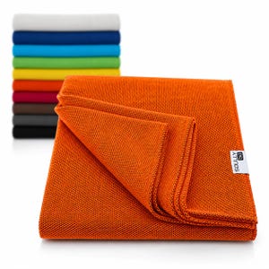 Manta grande de algodón reciclado color naranja quemado para sofá, 130x220 cm, estilo bohemio para el hogar.