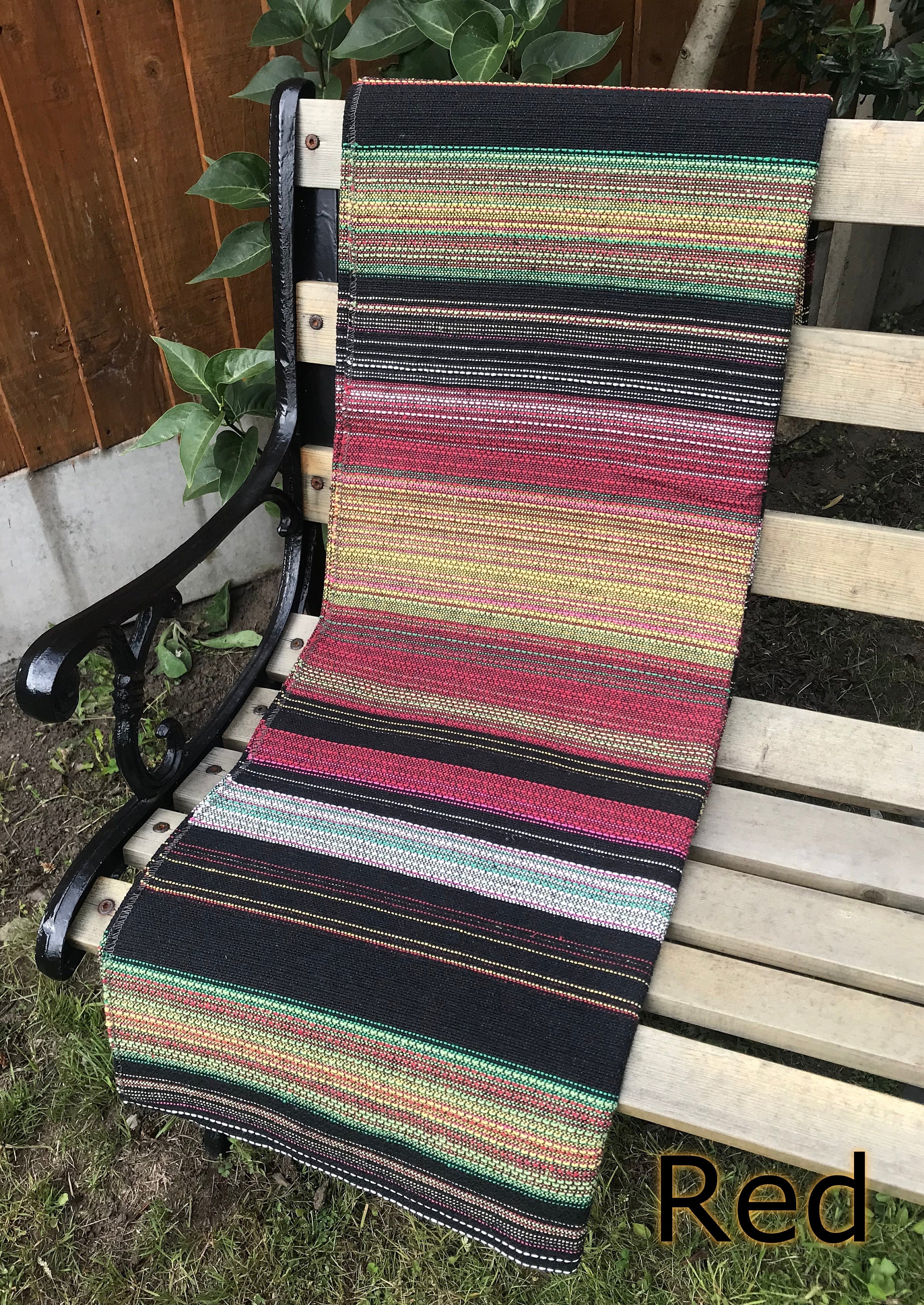 Recycled Cotton Throw Blanket | Durable Sofa Slip Cover |  Boho Bedspread Hand Woven | Sustainable Modern Traditional Home Decor