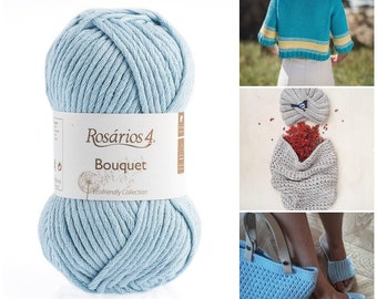 Knitting & Crochet Super Bulky Chunky Yarn - Organic Cotton GOTS certified - 100g 85m - Yarn for Macrame, Crochet, Needlepoint, Knitting