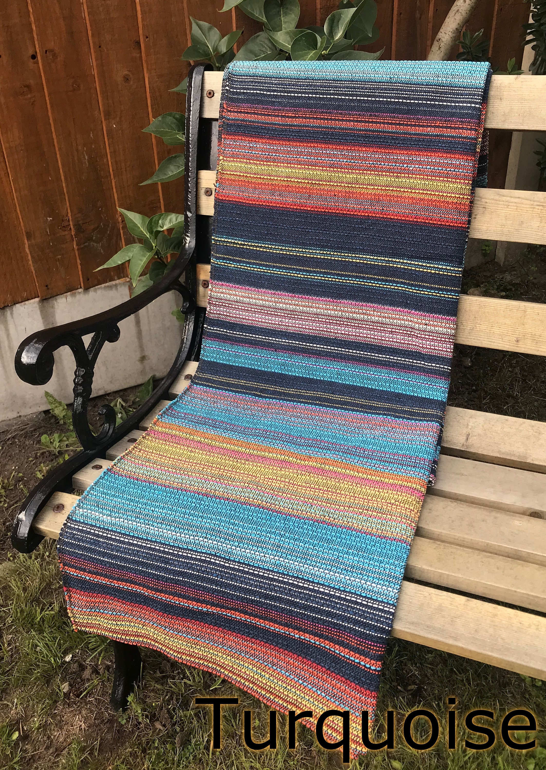 Recycled Cotton Throw Blanket | Durable Sofa Slip Cover |  Boho Bedspread Hand Woven | Sustainable Modern Traditional Home Decor