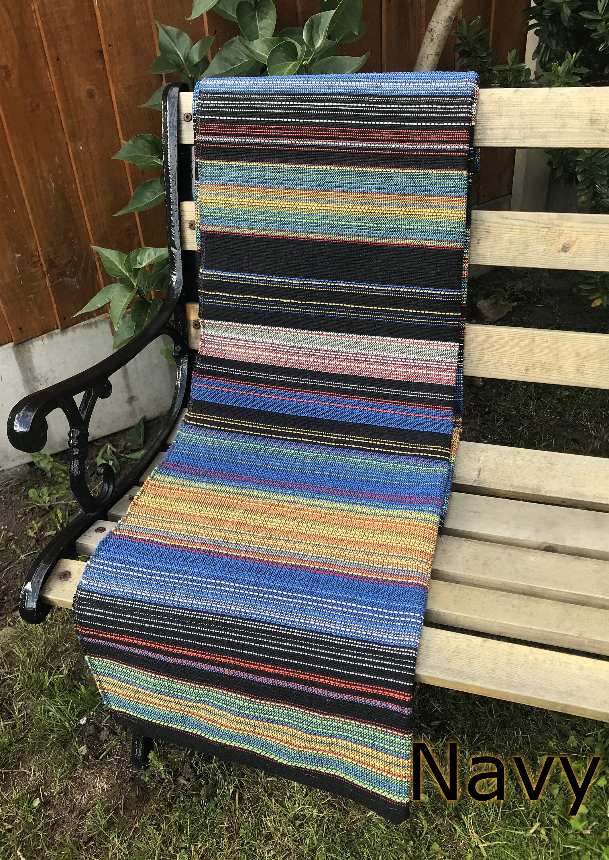 Recycled Cotton Throw Blanket | Durable Sofa Slip Cover |  Boho Bedspread Hand Woven | Sustainable Modern Traditional Home Decor