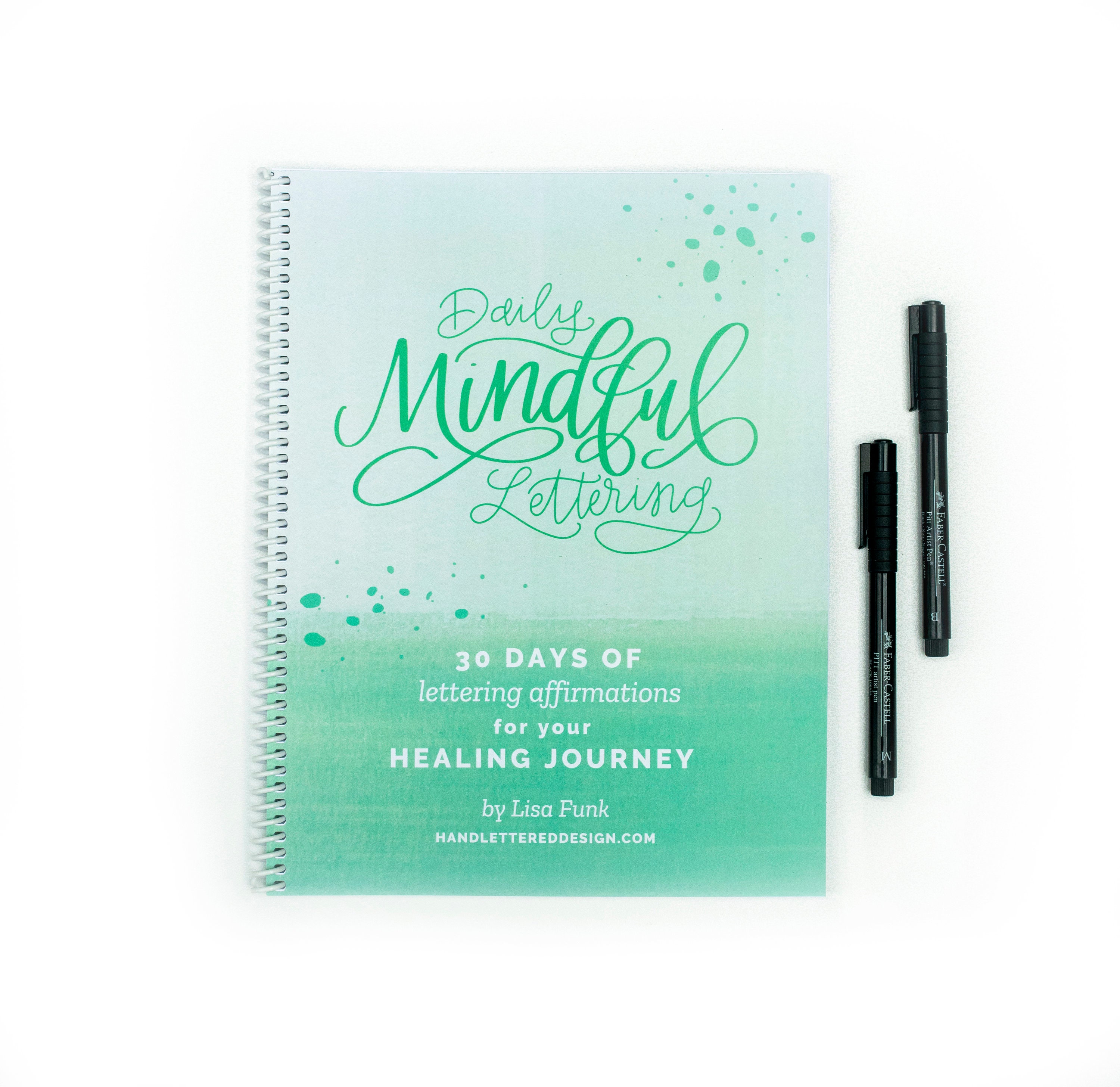 Daily Mindful Lettering Book: Live With Love