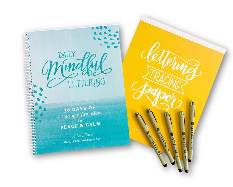 Daily Mindful Lettering Kit: Peace & Calm - Etsy