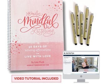 Daily Mindful Lettering Kit: Live With Love