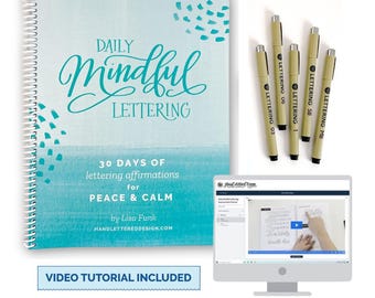 Daily Mindful Lettering Kit: Peace & Calm