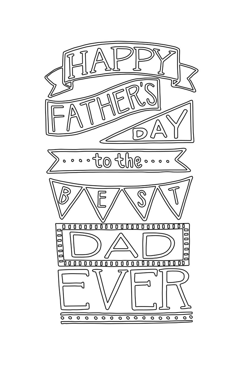 INSTANT DIGITAL DOWNLOAD Happy Father's Day to the Best Dad Ever 24x36 or smaller Printable Poster Decorate image 3