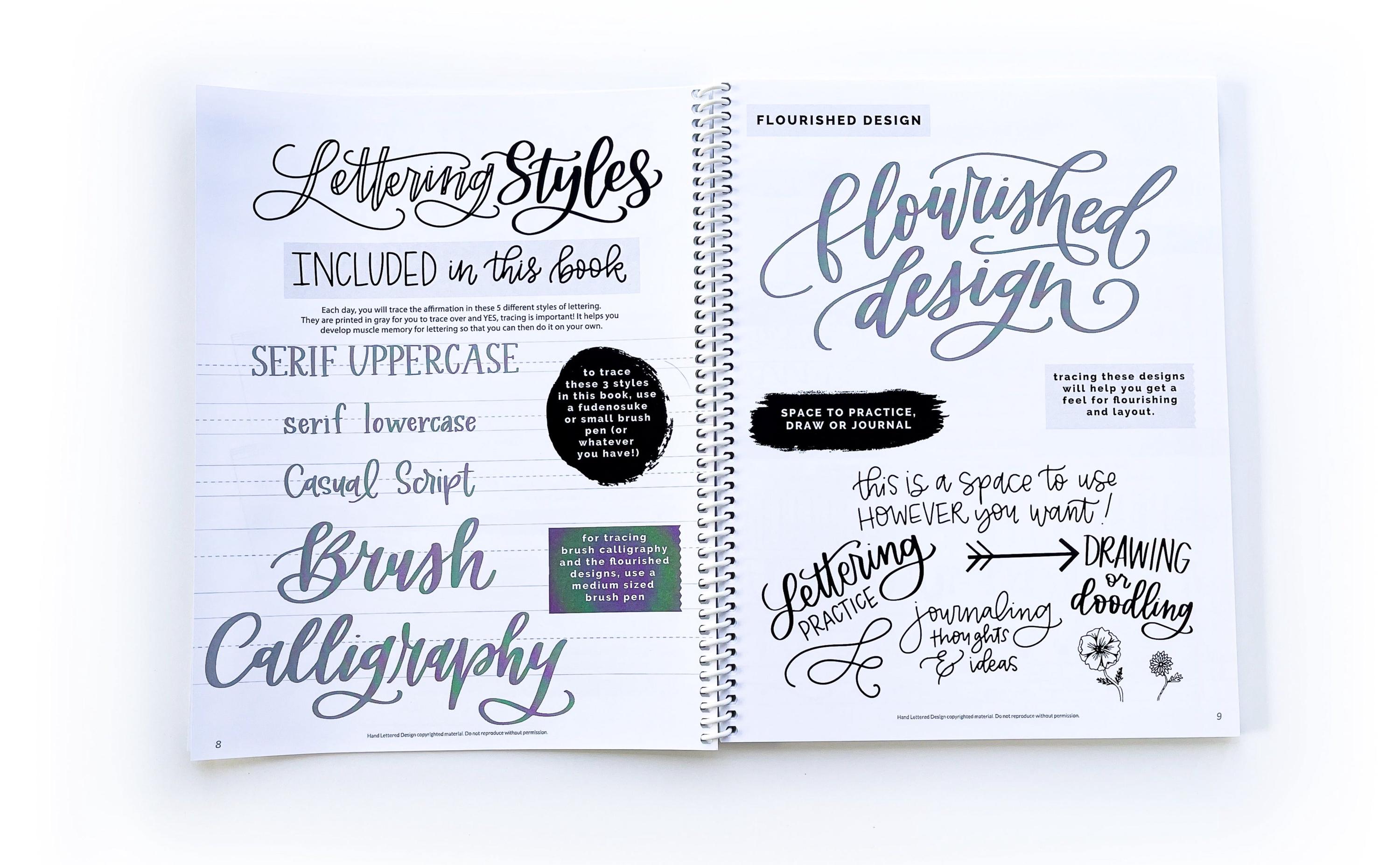Daily Mindful Lettering Kit: Peace & Calm - Etsy