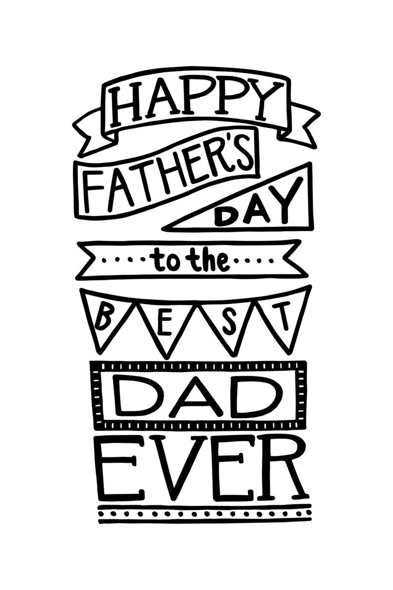 INSTANT DIGITAL DOWNLOAD Happy Father's Day to the Best Dad Ever 24x36 or smaller Printable Poster Decorate image 2