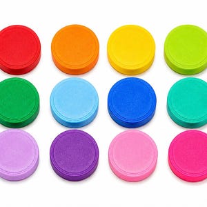 Rounded Math Counters | Single and Dual-Color Options | Math Manipulative