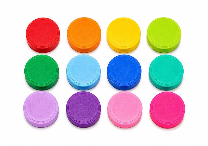 Rounded Math Counters | Single and Dual-Color Options | Math Manipulative image 1