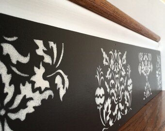 Custom Stair Riser / Alternative to Stair Decals and Stickers / Black & White / Item 224
