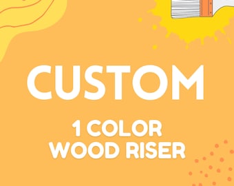 Custom Hand-Painted Wood Stair Riser: Solid Color / Alternative to Vinyl / Item 001