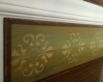 Custom Hand-Painted Wood Stair Riser – Rustic Farmhouse Decor