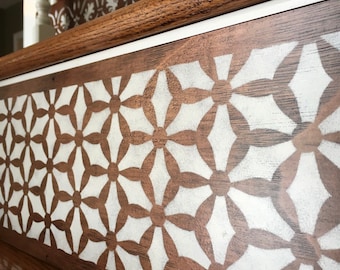Custom Hand-Painted Wood Stair Riser Panel Overlay – Remodel Home Decor / Item 215