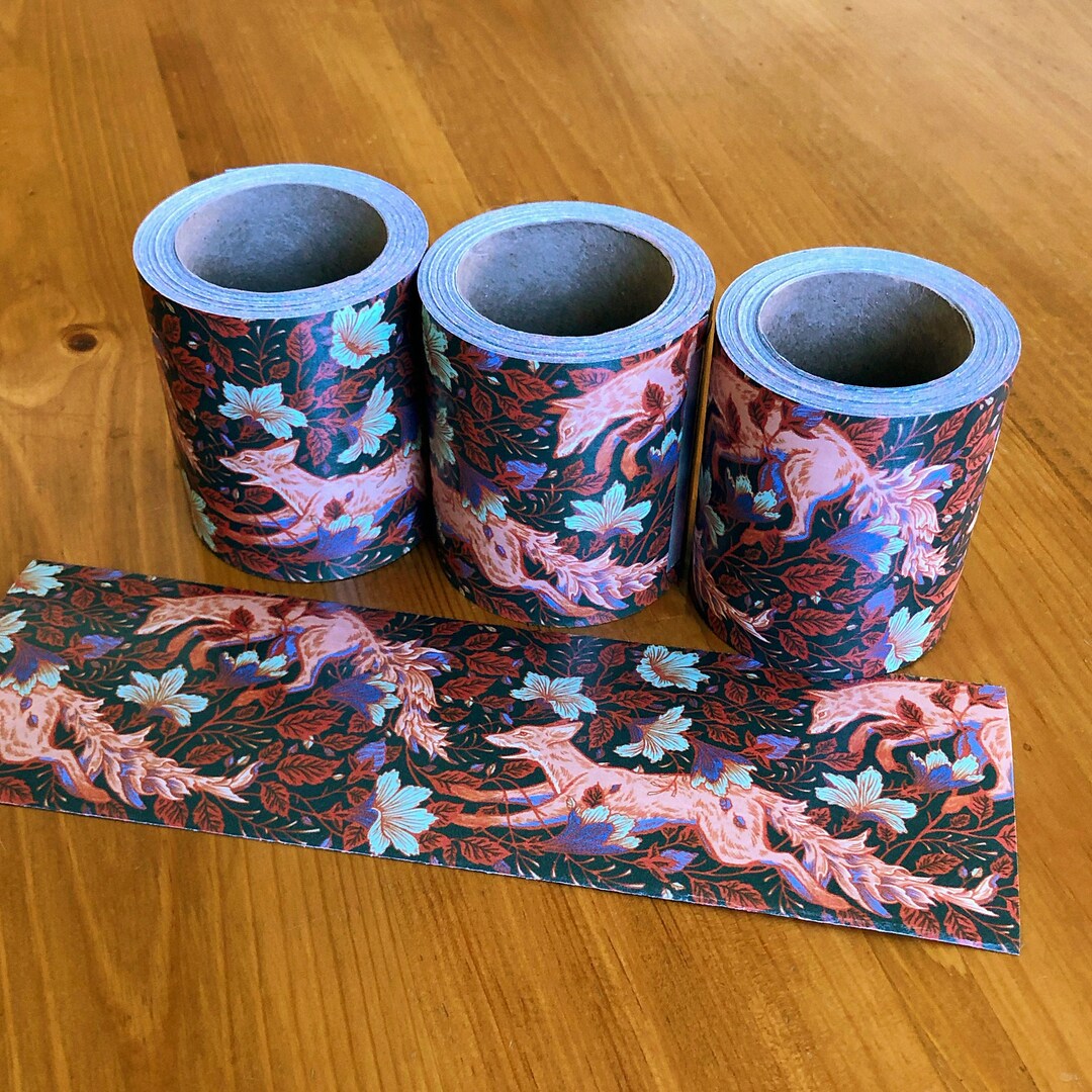 Foxes Packing Tape Dark Green Gummed Paper Tape Animal Nature foxes-packing-tape-dark-green-gummed-paper-tape-animal-nature