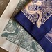 Floral Snake Bandanas - Lapis + Laurel - Screen Printed Bandana Pattern - Cotton Bandanas - Botanical Hair Scarves 