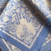 Lotus & Beetle Bandana - Periwinkle - Screen Printed Bandana Pattern - Cotton Bandanas - Botanical Hair Scarf 