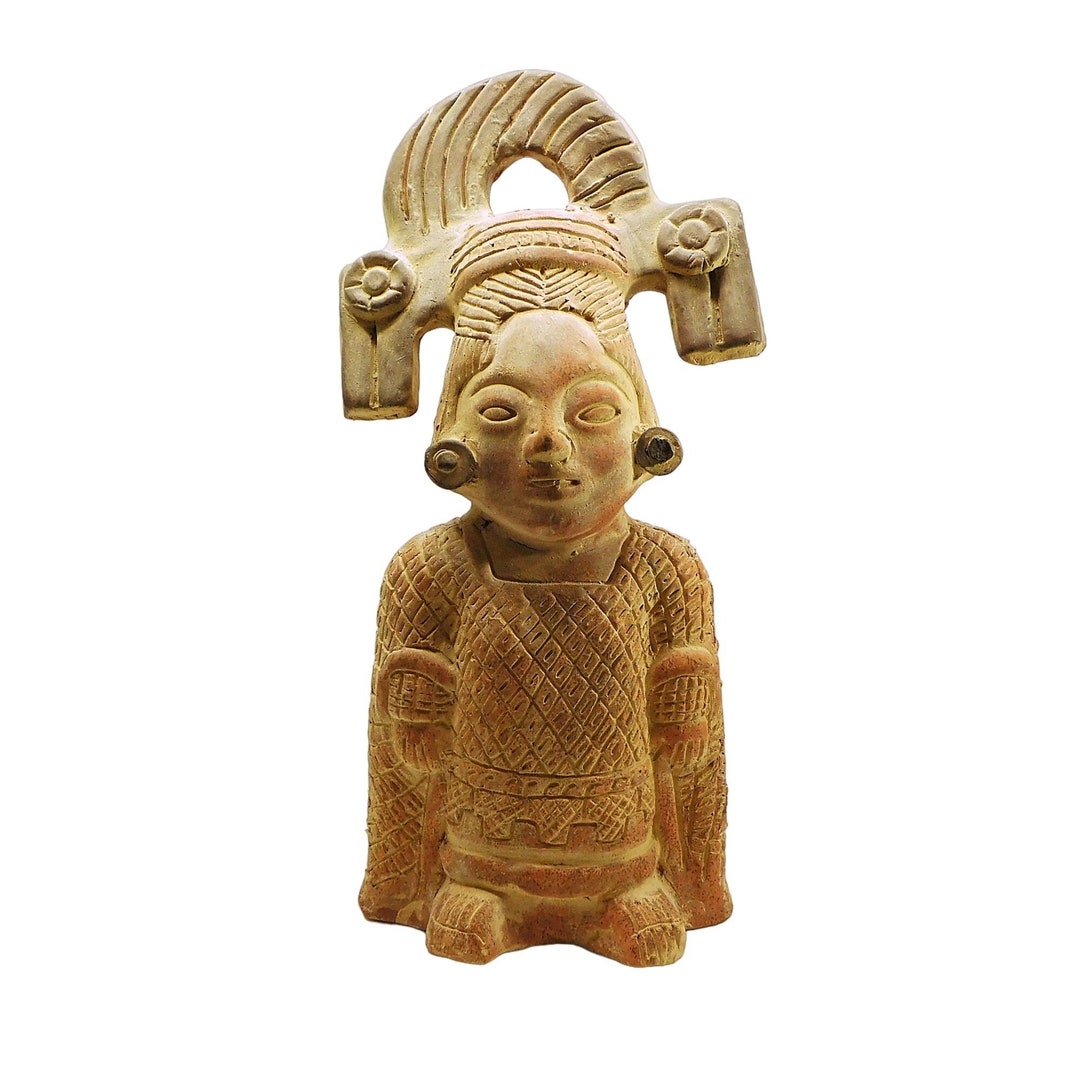 Large Mayan Terracotta Sculpture Statue Figurine Lady of Etsy