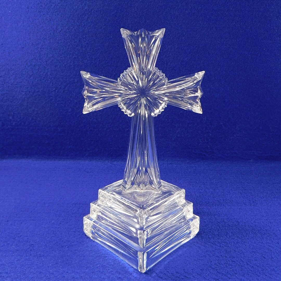 Vintage Lenox Cross Figurine Wedding Promises Lead Crystal Etsy