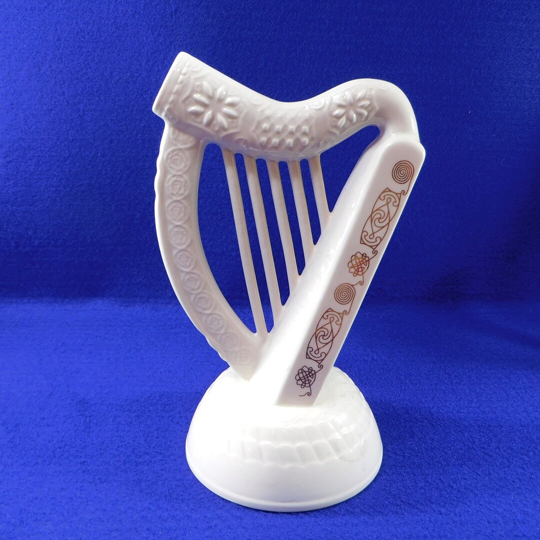 Vintage Irish Papian Trinity Harp Figurine Donegal China Etsy