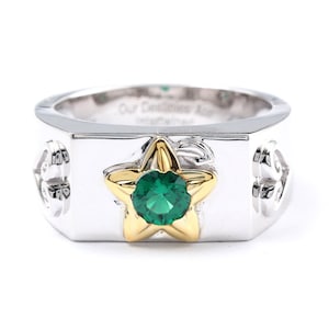 Custom Fruit and Hearts Wedding Band Promise Ring Wedding Ring Cosplay Jewelry Nerdy Geek Video Game Keyblade Star