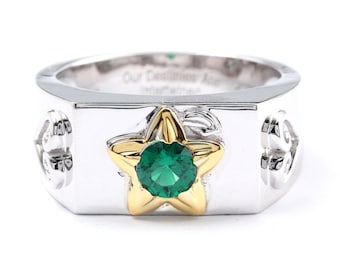 Custom Fruit and Hearts Wedding Band Promise Ring Wedding Ring Cosplay Jewelry Nerdy Geek Video Game Keyblade Star