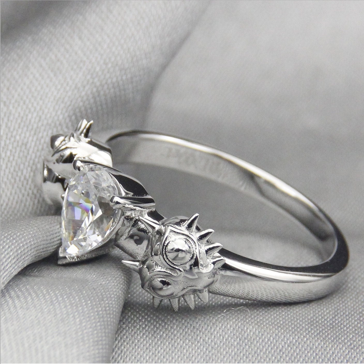 Moons Tear Engagement Promise Wedding Ring Bit Gamer Video | Etsy