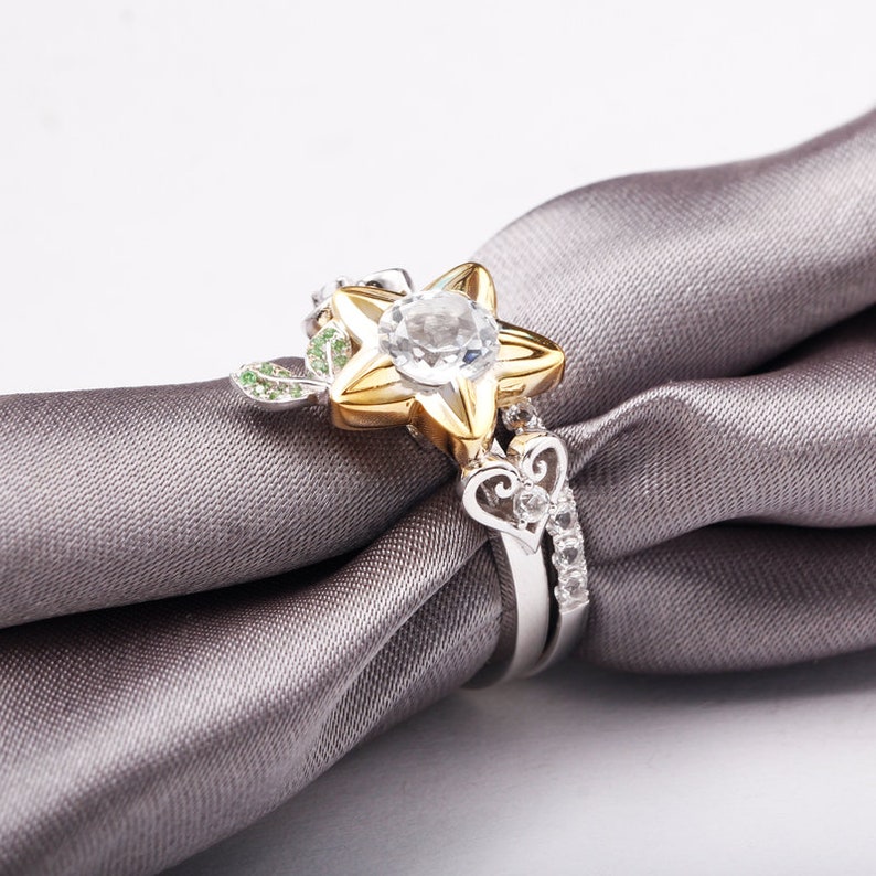 Star Fruit and Hearts Engagement Ring Promise Ring Wedding - Etsy