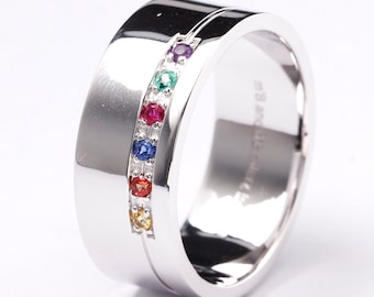 Ring of Infinity Wedding Band Representing Mind, Power, Reality, Soul, Space, and Time Gems Ring Engagement Ring Jewelry Cosplay
