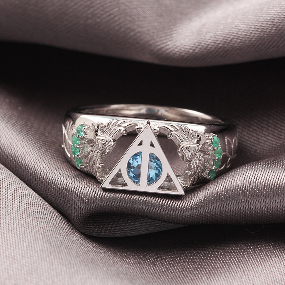 Owl Magic Rings Custom Magical Owl Engagement Ring Wedding Ring Promise Ring Nerdy ...