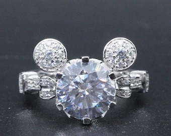 14k gold 3 Carat Cinderella Mashup Pumpkin Carriage Fairy Tale Wedding Engagement Promise Wedding Ring Once Upon A Time