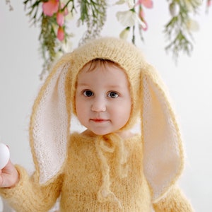 Sitter Size Bunny Hat, Easter Hat, Baby Bunny Hat, Bunny Hat, Baby Bunny, Bunny Bonnet for Baby, Baby Bunny Bonnet image 1