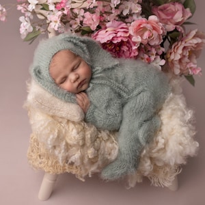 bunny outfit photo prop for newborn, easter bunny outfit, newborn photography props, easter outfit for baby, bunny costume, bunny jumper