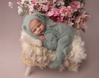 bunny outfit photo prop for newborn, easter bunny outfit, newborn photography props, easter outfit for baby, bunny costume, bunny jumper