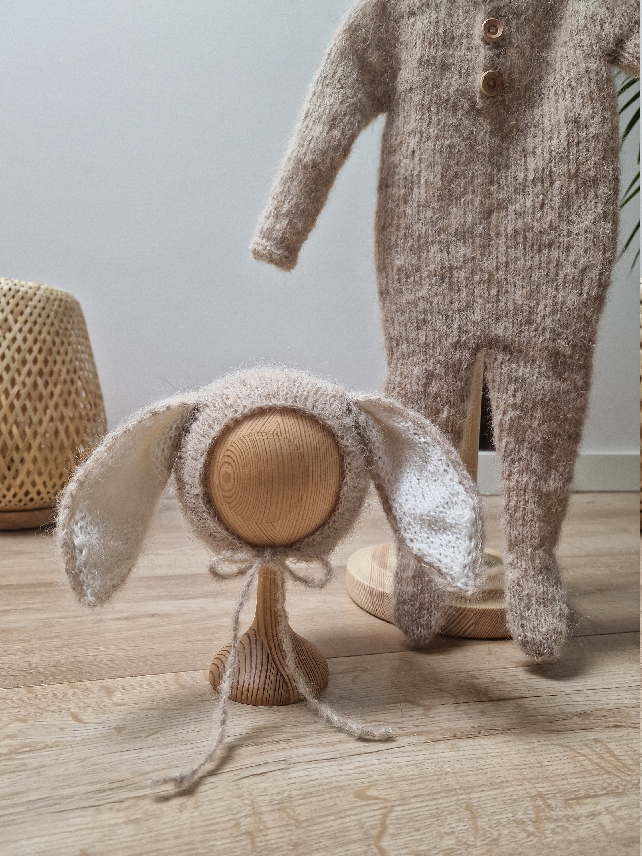 Tenue de lapin pour nouveau n accessoire photo densemble de