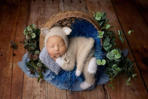 Beige Cat Outfit Newborn Outfit Sitter 